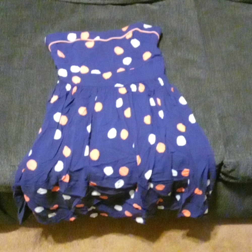 dELiA*s strapless polka dot mini dress